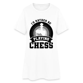 Chess Player Joke - Women’s T-Shirt Dress - white - Front