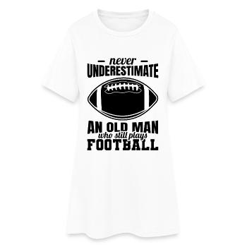 American Football Opa - Frauen T-Shirt-Kleid - Weiß - Vorne