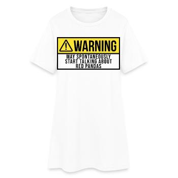 petit panda - Robe T-shirt Femme - blanc - Devant