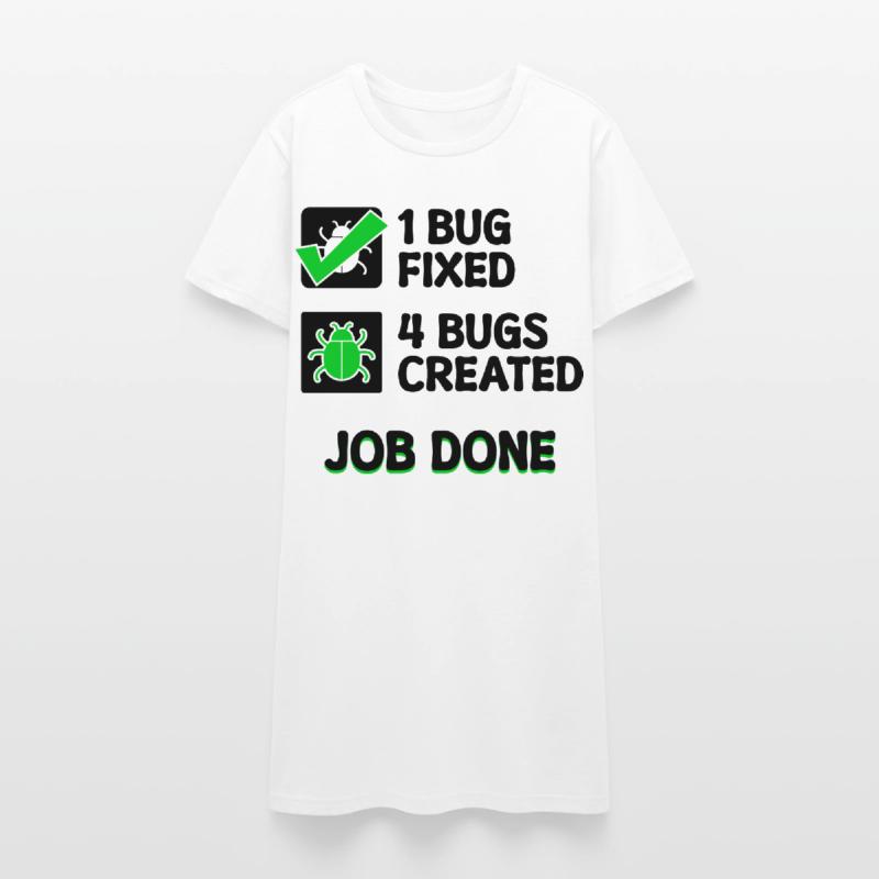 Programmierer Developer Bugfixing Bugs Skripting Frauen T-Shirt-Kleid