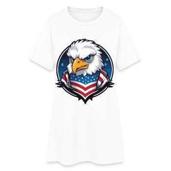 USA Aviator Eagle en cercle - Robe T-shirt Femme - blanc - Devant