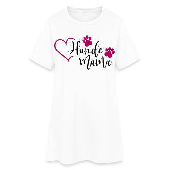 Hund Hunde Mama - Frauen T-Shirt-Kleid - Weiß - Vorne