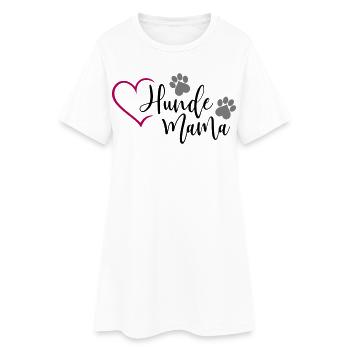 Hund Hunde Mama  - Frauen T-Shirt-Kleid - Weiß - Vorne