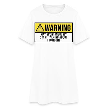 trombone - Robe T-shirt Femme - blanc - Devant
