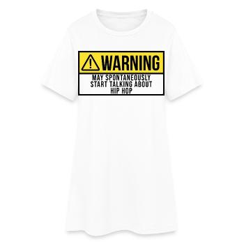 Hip hop - Robe T-shirt Femme - blanc - Devant