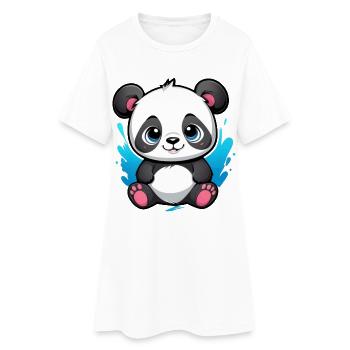 Panda Ours - Robe T-shirt Femme - blanc - Devant