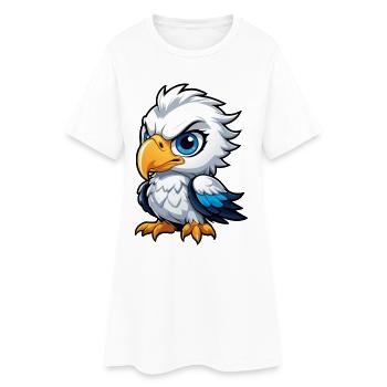 Poussin aigle effronté - Robe T-shirt Femme - blanc - Devant