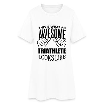 Triathlon Triathlon Triathlon - Robe T-shirt Femme - blanc - Devant