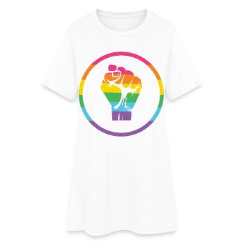 LGBTQ-Pride-Monat - Pride! - Frauen T-Shirt-Kleid - Weiß - Vorne