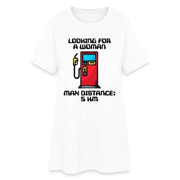 Station-service de déclaration de ravitaillement en énergie électrique - Robe T-shirt Femme - blanc - Devant