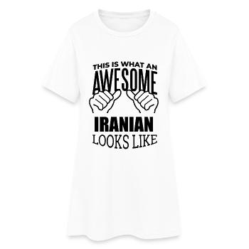 Iran - Robe T-shirt Femme - blanc - Devant
