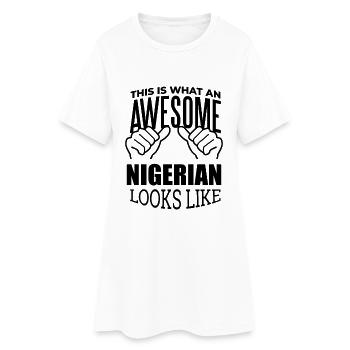 Nigeria Nigeria Nigeria - Robe T-shirt Femme - blanc - Devant