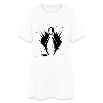 Quilles de bowling - Robe T-shirt Femme - blanc - Devant