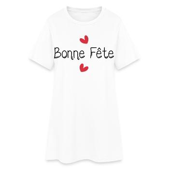 BONNE FÊTE. BONNE FÊTE MAMAN - Robe T-shirt Femme - blanc - Devant