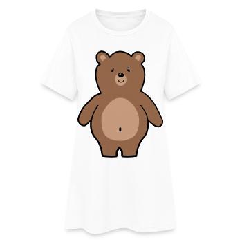 Ours - Robe T-shirt Femme - blanc - Devant