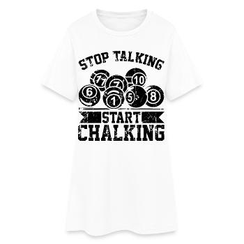 Witziger Billard Spruch - Frauen T-Shirt-Kleid - Weiß - Vorne