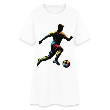 Fußballspieler für Fußball-Fans - Frauen T-Shirt-Kleid - Weiß - Vorne