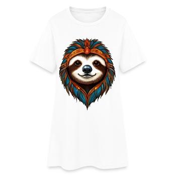 Chef des paresseux - Robe T-shirt Femme - blanc - Devant