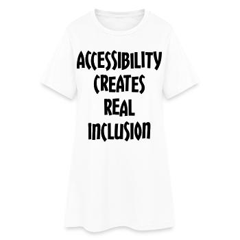 L’accessibilité crée une véritable inclusion # - Robe T-shirt Femme - blanc - Devant