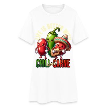 Chili Con Carne Mexico Cooking Kitchen Favorite Food - Women’s T-Shirt Dress - white - Front