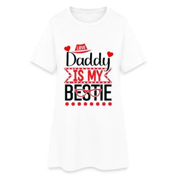 Meilleur papa - Robe T-shirt Femme - blanc - Devant