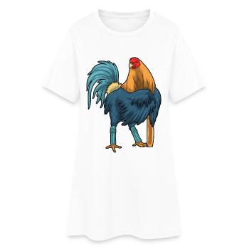 Bâton de cricket de cricket de coq - Robe T-shirt Femme - blanc - Devant