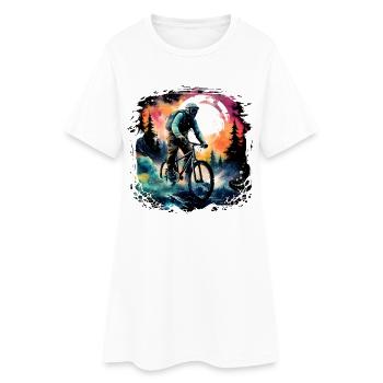 Cycliste rétro - Robe T-shirt Femme - blanc - Devant