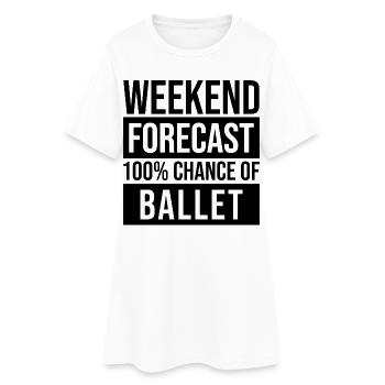 ballet - Robe T-shirt Femme - blanc - Devant