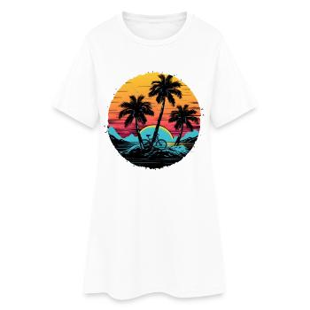 Cycliste rétro - Robe T-shirt Femme - blanc - Devant