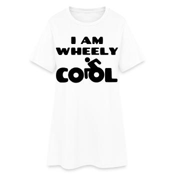 Je suis cool. Humour en fauteuil roulant * - Robe T-shirt Femme - blanc - Devant