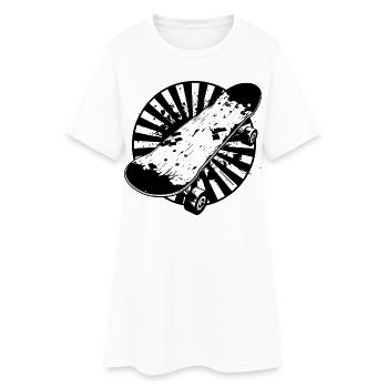 Dessin de skateboard - Robe T-shirt Femme - blanc - Devant
