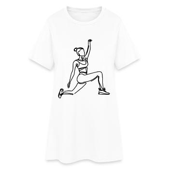 Sportive de fitness - Robe T-shirt Femme - blanc - Devant
