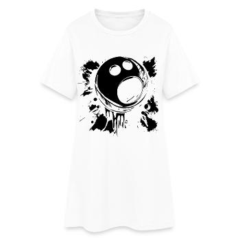 Boule de bowling - Robe T-shirt Femme - blanc - Devant