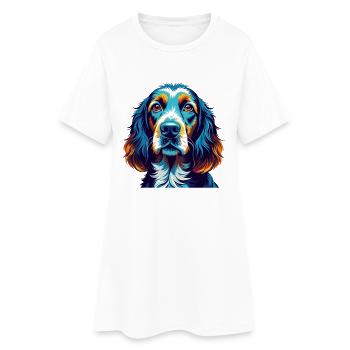 Basset Fauve De Bretagne Race De Chien Dessin Animé Kawaii - Robe T-shirt Femme - blanc - Devant