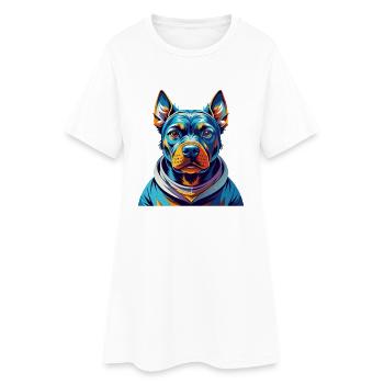 Cao De Castro Laboreiro Race Chien Dessin Animé Kawaii - Robe T-shirt Femme - blanc - Devant