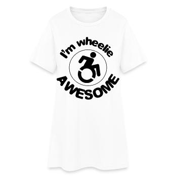Je suis super dans mon fauteuil roulant # - Robe T-shirt Femme - blanc - Devant
