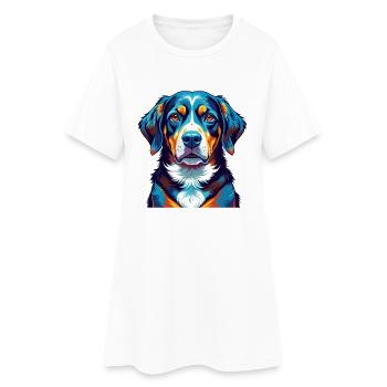 Entlebucher Chien de montagne Race Dessin animé Kawaii - Robe T-shirt Femme - blanc - Devant