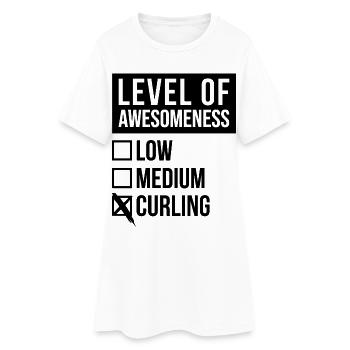 curling - Robe T-shirt Femme - blanc - Devant