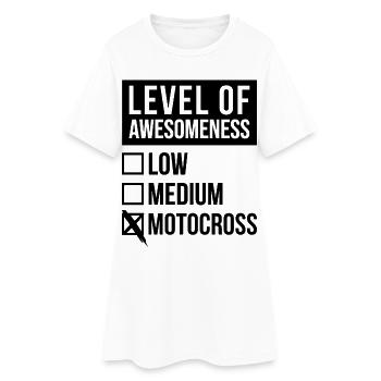 motocross - Robe T-shirt Femme - blanc - Devant