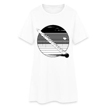 Croquis de flûte - Robe T-shirt Femme - blanc - Devant
