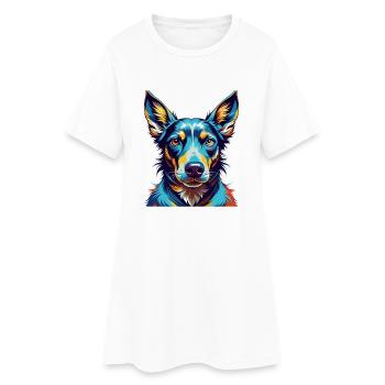 Chien courant andalou race de chien dessin animé coloré Kawaii - Robe T-shirt Femme - blanc - Devant