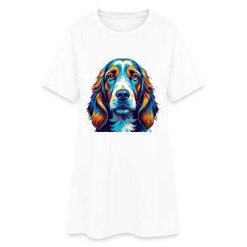 Basset Fauve De Bretagne Race De Chien Dessin Animé Kawaii - Robe T-shirt Femme - blanc - Devant