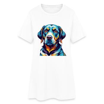 Bruno Jura Chien Chien Race Coloré Dessin Animé Kawaii - Robe T-shirt Femme - blanc - Devant