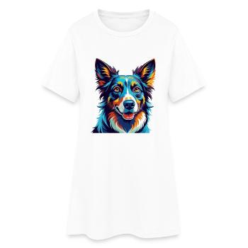 Croatian Shepherd Dog Breed Cartoon Kawaii - Women’s T-Shirt Dress - white - Front