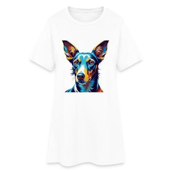 Podenco Ibicenco Chien Race Coloré Dessin Animé Kawaii - Robe T-shirt Femme - blanc - Devant