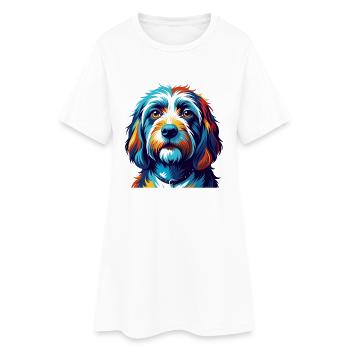 Petit Basset Griffon Vendéen Race De Chien Dessin Animé - Robe T-shirt Femme - blanc - Devant