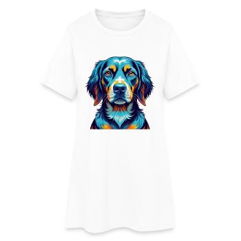 Chien de chasse yougoslave Race Dessin animé Kawaii - Robe T-shirt Femme - blanc - Devant