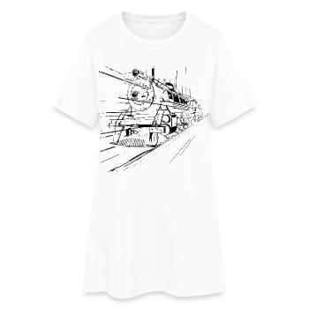 Train - Robe T-shirt Femme - blanc - Devant