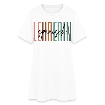 Lehrerin Spanisch Spanischlehrerin Geschenk - Frauen T-Shirt-Kleid - Weiß - Vorne