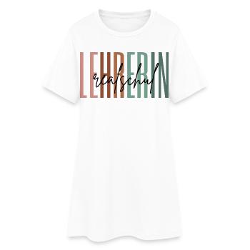 Lehrerin Realschule Realschullehrerin Geschenk - Frauen T-Shirt-Kleid - Weiß - Vorne